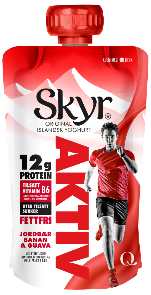 Skyr Aktiv jordbær banan guava