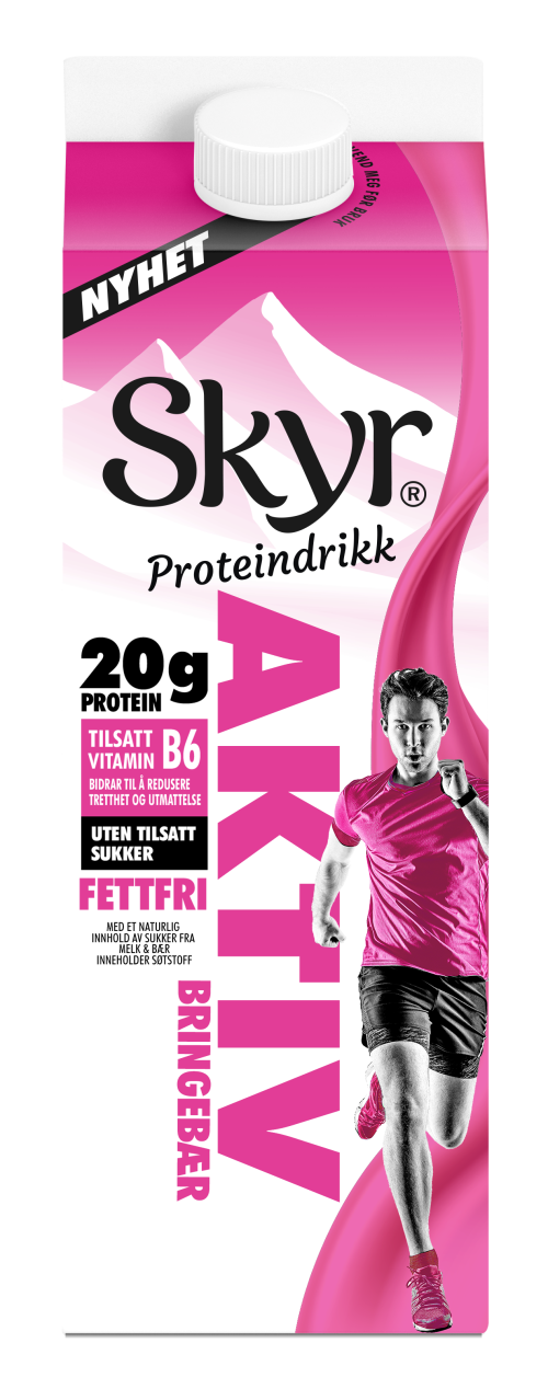 Skyr Aktiv Proteindrikk bringebær