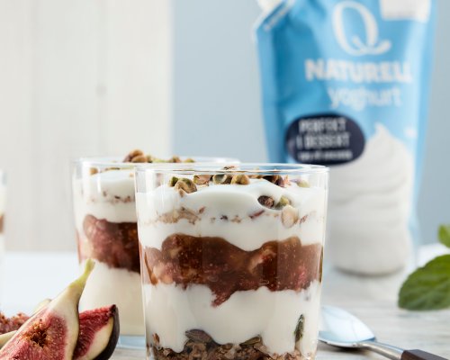 Parfait med Q® Yoghurt Naturell og fiken